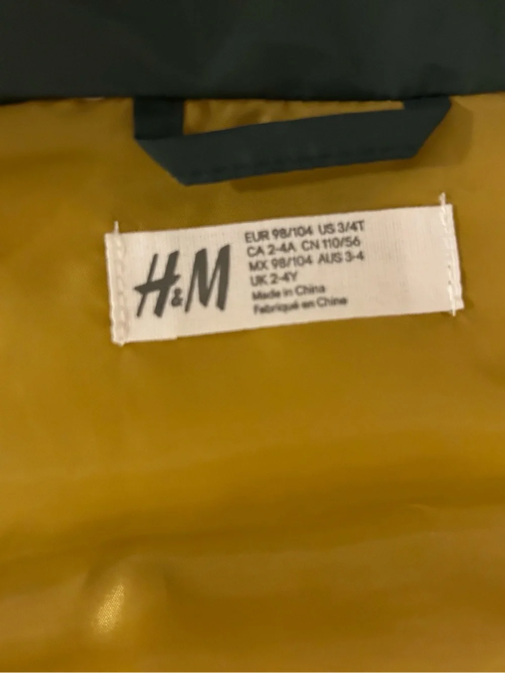 H&M sleeveless puffer